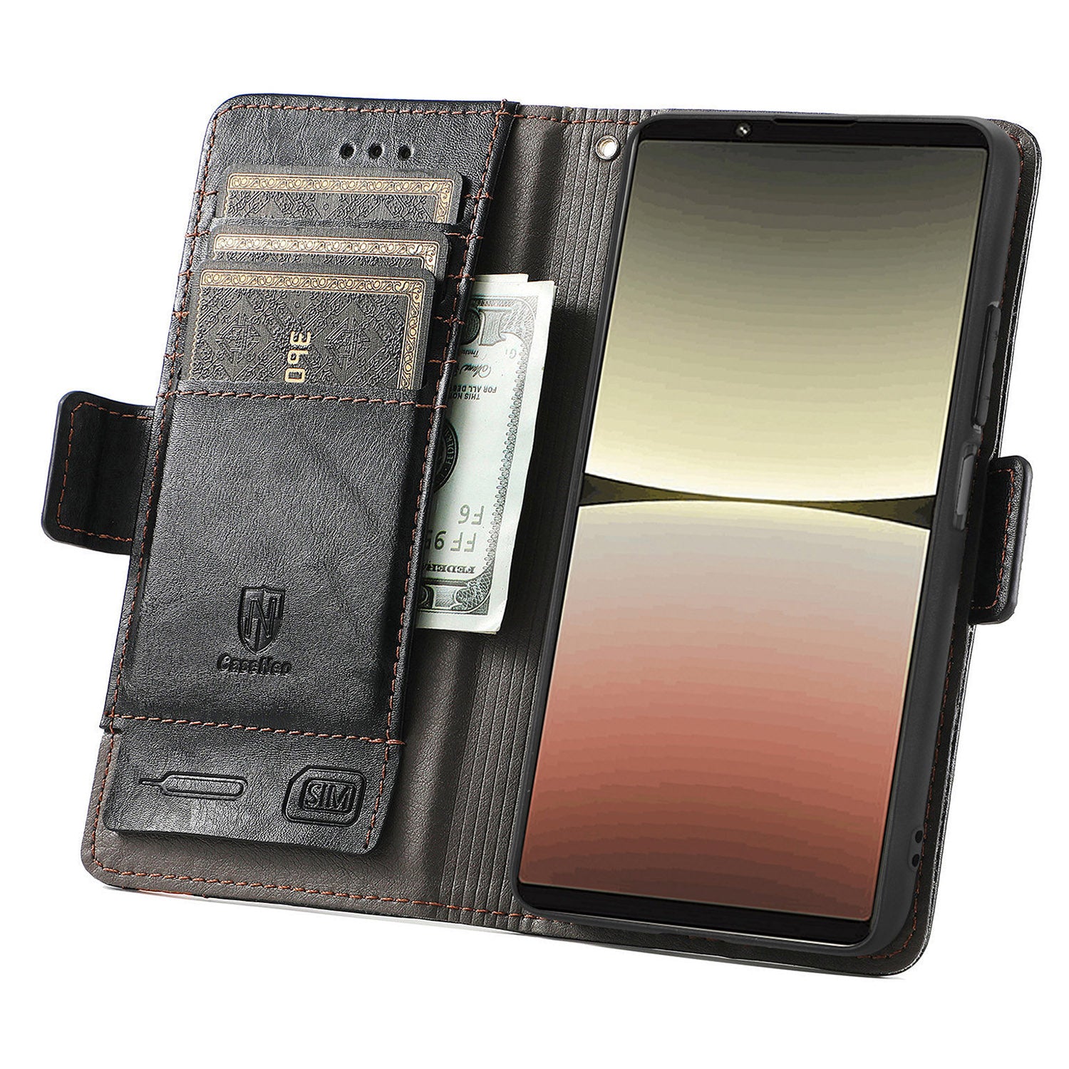 CASENEO 002 Series Anti-scratch Phone Cover for Sony Xperia 5 IV 5G Business Splicing Style RFID Blocking PU Leather TPU Phone Case Flip Wallet Stand CASENEO 002 Series Anti-scratch Phone Cover for Sony Xperia 5 IV 5G Business Splicing Style RFID Blocking PU Leather TPU Phone Case Flip Wallet Stand